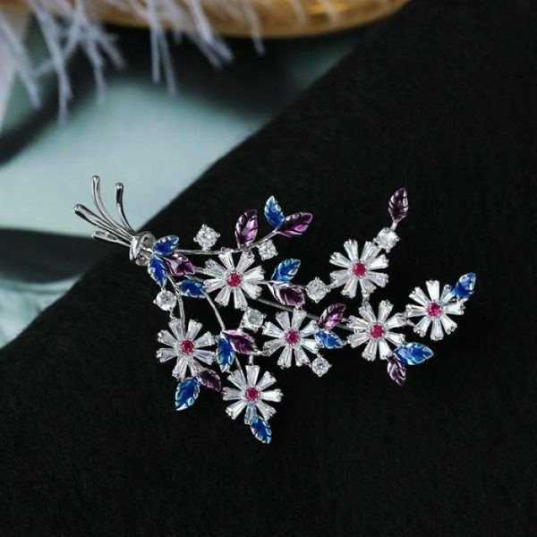 Brooch Color Zircon Drop Oil Corsage Women’s Fashion Pin | Brooches Brooches Brooches