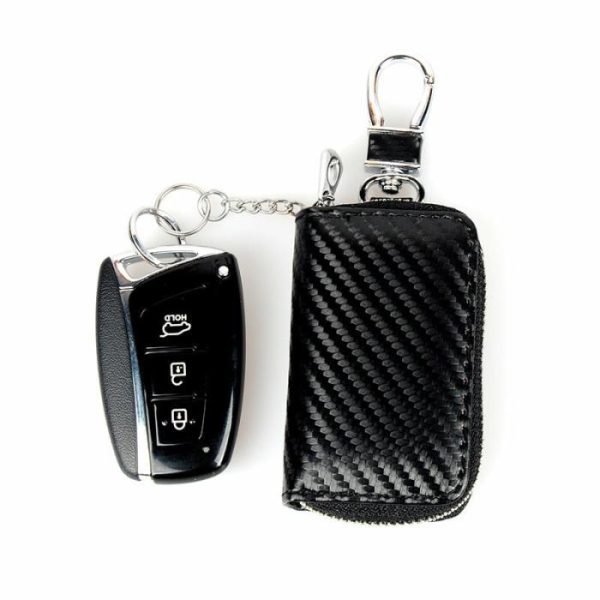 Carbon Fiber Grain Key Bag Men’s Microfiber Leather Multi-function | Wallet’s Bags Wallet's