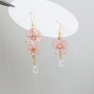 Cherry Blossom Earrings Flower-making Liquid Does Not Pair Into Trim | Earrings Earrings Earrings