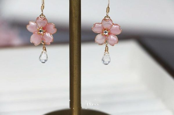 Cherry Blossom Mismatch Decorative Face Earrings | Earrings Earrings Earrings