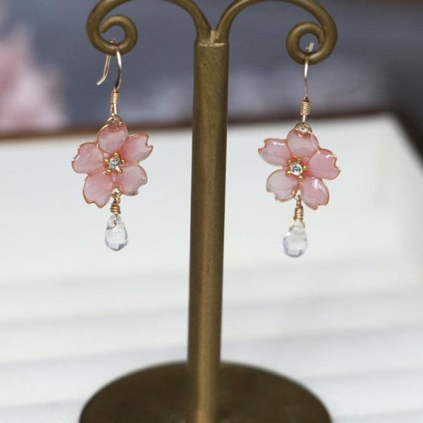 Cherry Blossom Mismatch Decorative Face Earrings | Earrings Earrings Earrings