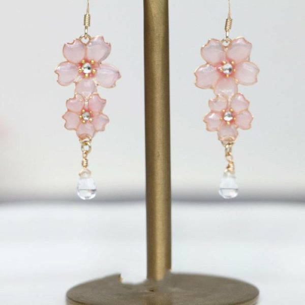 Cherry Blossom Mismatch Decorative Face Earrings | Earrings Earrings Earrings