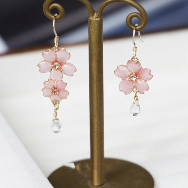 Cherry Blossom Mismatch Decorative Face Earrings | Earrings Earrings Earrings