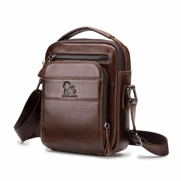 Cowhide Men’s One-shoulder Diagonal Small Bag | Backpacks Backpacks Backpacks