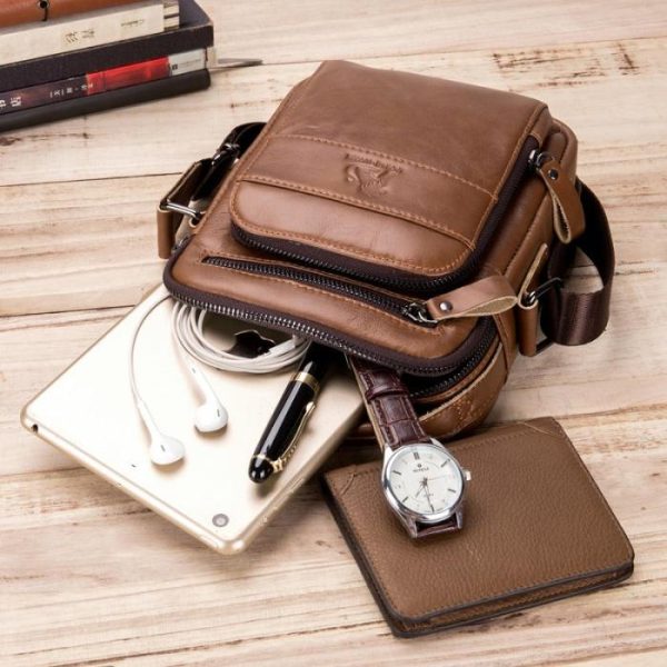 Cowhide Men’s One-shoulder Diagonal Small Bag | Backpacks Backpacks Backpacks