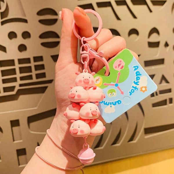 Cute Piggy Jenga Keychain Doll Pendant | Keychains Jewelry Keychains