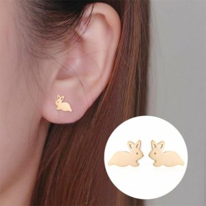 Cute Rabbit Stainless Steel Studs | Earrings Earrings Earrings