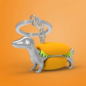 Dachshund Hot Dog Alloy Keychain Pendant Gift | Keychains Jewelry Keychains