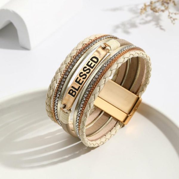 Ethnic style PU leather bracelet alloy sheet | Bracelets & Bangels Bracelets & Bangels Bracelets & Bangels