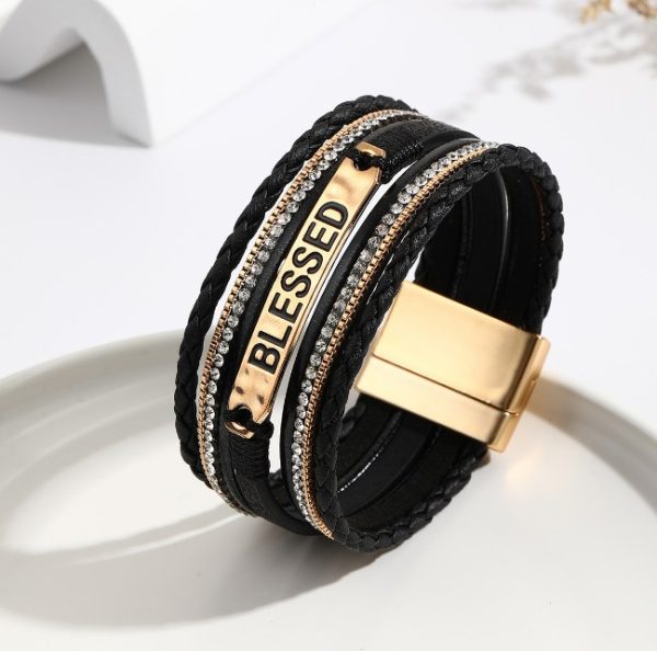 Ethnic style PU leather bracelet alloy sheet | Bracelets & Bangels Bracelets & Bangels Bracelets & Bangels