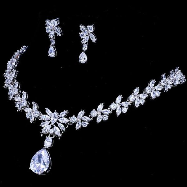 Exquisite Zircon Necklace Earring Set | Fashion Jewelry Sets Fashion Jewelry Sets Fashion Jewelry Sets