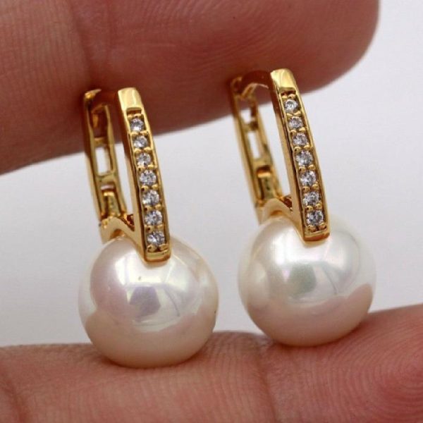 Fashion Gold Pearl Ear Clip | Earrings Earrings Earrings