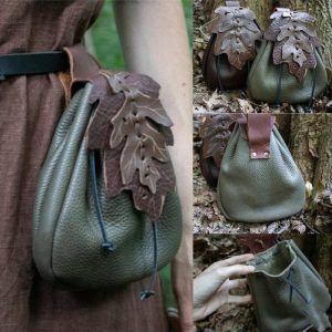 Faux Leather Medieval Leaf Pattern Belt Bag | Waist Bag’s Bags Waist Bag's