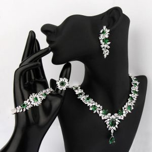 Four Color Bridal Zircon Set With Four Pieces | Fashion Jewelry Sets Fashion Jewelry Sets Fashion Jewelry Sets