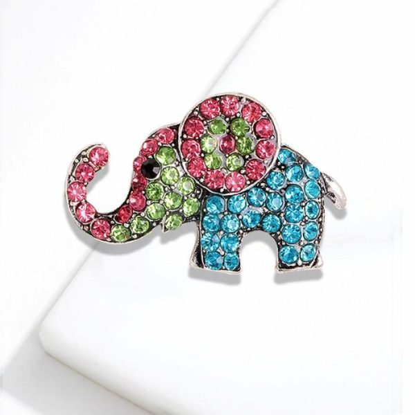 Full Diamond Elephant Brooch Cute Animal | Brooches Brooches Brooches