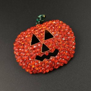 Halloween Spot Drill Red Christmas Pumpkin Brooch | Brooches Brooches Brooches