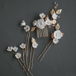 Handmade Beaded Ceramic Flower Hair Accessories | Body Jewelry Body Jewelry Body Jewelry