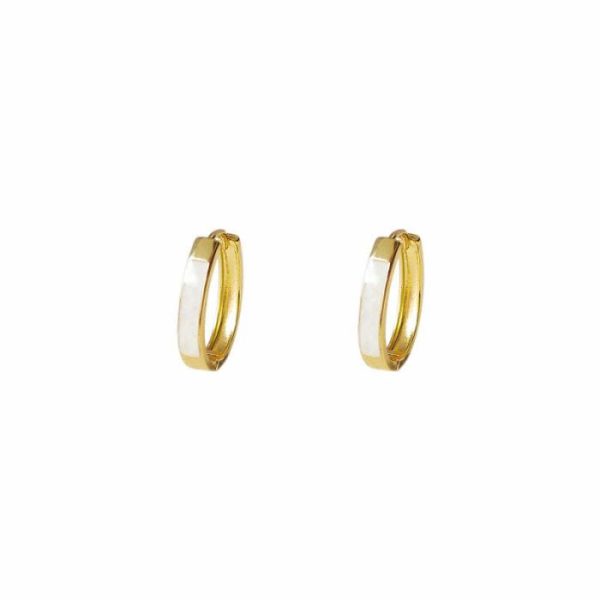 High-grade Oval Oil Dripping Broken Shell Ear Clip Female | Earrings Earrings Earrings