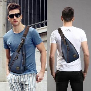 JackKevin Men’s Fashion Crossbody Bag Theftproof Rotatable | Waist Bag’s Bags Waist Bag's