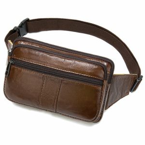 Leather Men’s head leather waist bag | Waist Bag’s Bags Waist Bag's