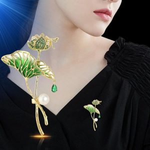 Lotus Pond Moonlight Brooch High-grade Female | Brooches Brooches Brooches