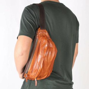 Men’s One-shoulder Retro Leather Leisure Bag | Crossbody Bag’s Bags Crossbody Bag's