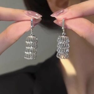 Movement Earrings Silver Needle Flower Hollow Out Smart | Earrings Earrings Earrings