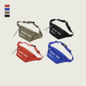 Multifunctional Pocket English Print Men’s And Women’s Shoulder Messenger Bag | Waist Bag’s Bags Waist Bag's