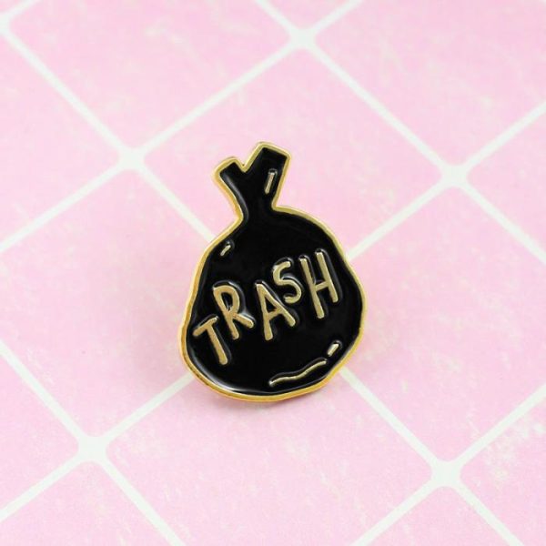 New Black Garbage Bag Creative Brooch | Brooches Brooches Brooches