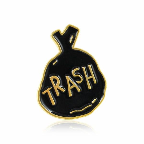 New Black Garbage Bag Creative Brooch | Brooches Brooches Brooches