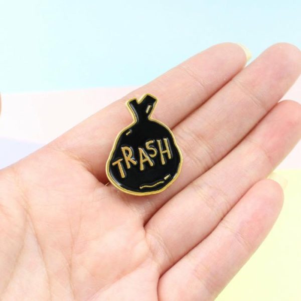 New Black Garbage Bag Creative Brooch | Brooches Brooches Brooches