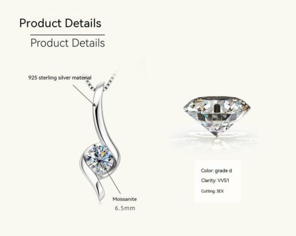 New Internet Celebrity Ins Diamond Necklace Light Luxury High-grade 925 Sterling Silver | Necklace & Penddants Jewelry Necklace & Penddants