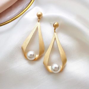 New Simple Pearl Personalized And Temperamental Long Style Eardrops | Earrings Earrings Earrings