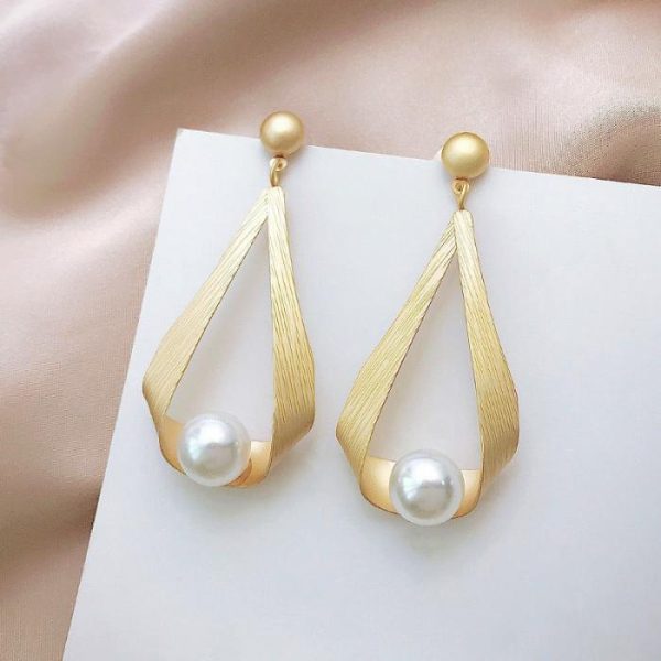 New Simple Pearl Personalized And Temperamental Long Style Eardrops | Earrings Earrings Earrings