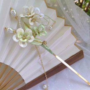 Non-legacy Flower-wrapped Hairpin Finished Product Creative Antique Hair Plate Handmade Jewelry Hanfu Cheongsam Ming Brooch | Brooches Brooches Brooches