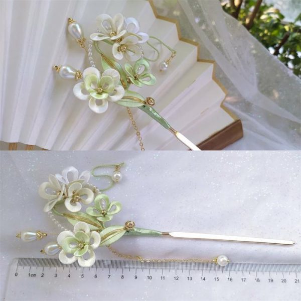 Non-legacy Flower-wrapped Hairpin Finished Product Creative Antique Hair Plate Handmade Jewelry Hanfu Cheongsam Ming Brooch | Brooches Brooches Brooches