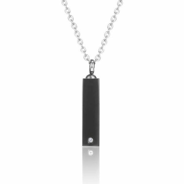 Square Pendant Silver Black Stainless Steel Metal Necklace | Fashion Jewelry Sets Fashion Jewelry Sets Fashion Jewelry Sets