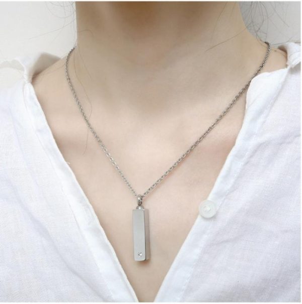 Square Pendant Silver Black Stainless Steel Metal Necklace | Fashion Jewelry Sets Fashion Jewelry Sets Fashion Jewelry Sets