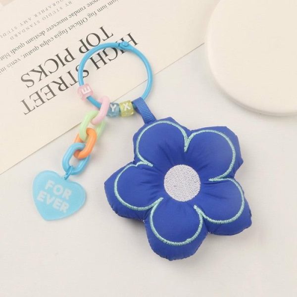 Sun Flower Pendant Mirror Keychain Adorable Girl Heart | Keychains Jewelry Keychains