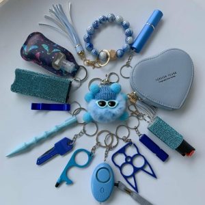 Sweet Blue Self Defense Keychain Set | Keychains Jewelry Keychains