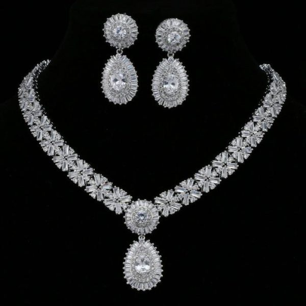 Temperament Fashion Bride Round Zircon Wax Inlaid Jewelry | Fashion Jewelry Sets Fashion Jewelry Sets Fashion Jewelry Sets