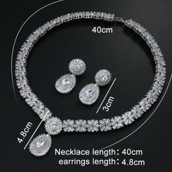 Temperament Fashion Bride Round Zircon Wax Inlaid Jewelry | Fashion Jewelry Sets Fashion Jewelry Sets Fashion Jewelry Sets