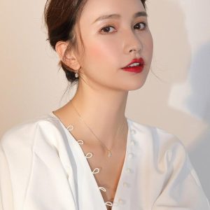 Temperament Korean Style Bow Pendant Clavicle Chain Female Plated | Fashion Jewelry Sets Fashion Jewelry Sets Fashion Jewelry Sets