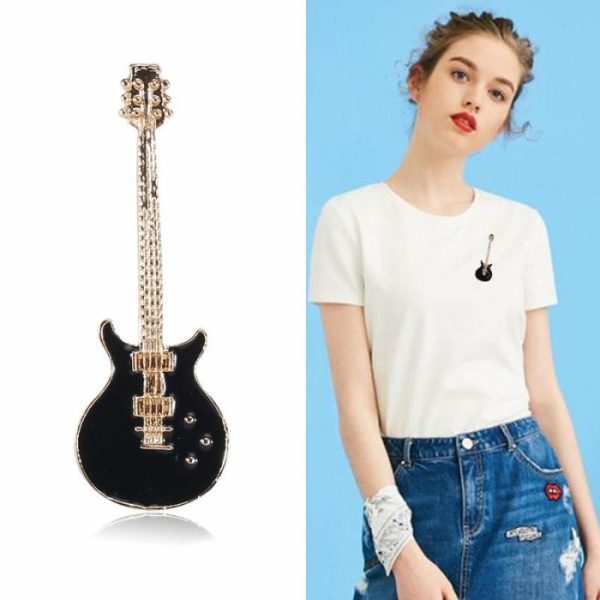 Women’s Fashion Alloy Oil Drip Guitar Corsage | Brooches Brooches Brooches