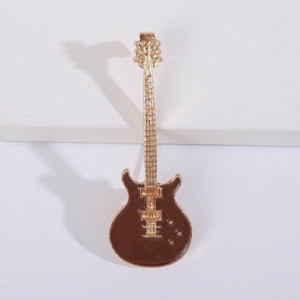 Women’s Fashion Alloy Oil Drip Guitar Corsage | Brooches Brooches Brooches