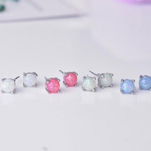 Women’s Fashion Opal Eight Claw Inlaid Ear Studs | Earrings Earrings Earrings