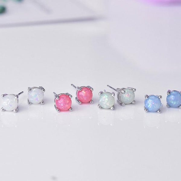 Women’s Fashion Opal Eight Claw Inlaid Ear Studs | Earrings Earrings Earrings