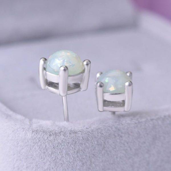 Women’s Fashion Opal Eight Claw Inlaid Ear Studs | Earrings Earrings Earrings