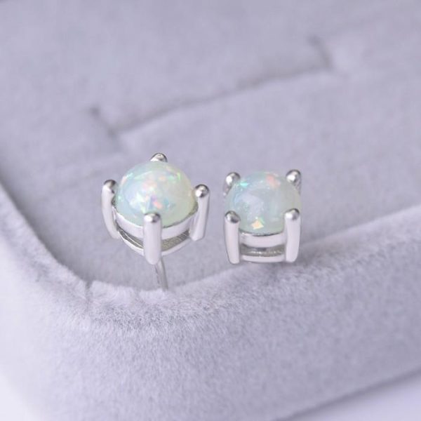 Women’s Fashion Opal Eight Claw Inlaid Ear Studs | Earrings Earrings Earrings