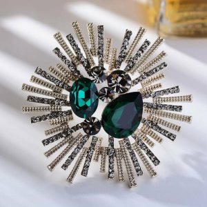 Women’s Fashionable Airy Faux Gemstone Brooch | Brooches Brooches Brooches